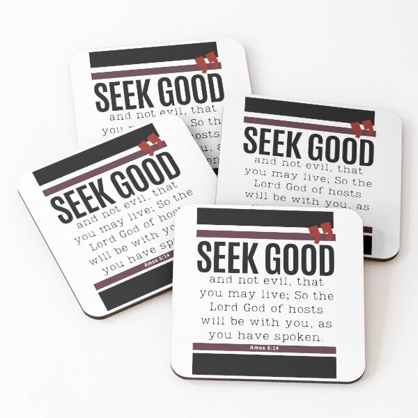 Item preview, Seek Good Not Evil that You May LiveAmos 5:14 (white background) designed and sold by NonPCTruths.