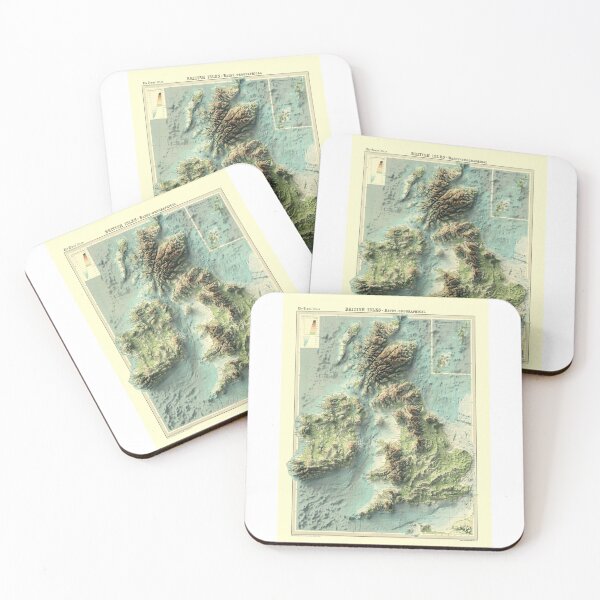 Item preview, 1922 3D Ireland, British Islands and England Topobathy 3D Map digitally rendered  designed and sold by ThinkAboutMaps.