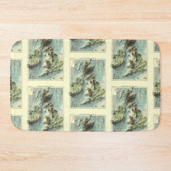 Item preview, 1922 3D Ireland, British Islands and England Topobathy 3D Map digitally rendered  designed and sold by ThinkAboutMaps.