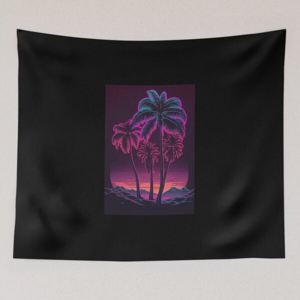 Item preview, Retro Synthwave Neon Palms 80s designed and sold by RESToRAPTOR.