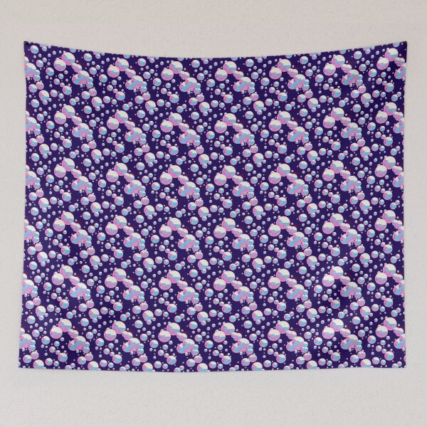 Item preview, 8 Bit Vaporwave Bubbles - Retro 80s Bubblegum Pattern designed and sold by Fine Prints.