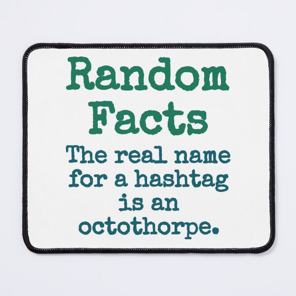 Item preview, The Real Name For A Hashtag - Trivia Fact designed and sold by CrankyOldDude.