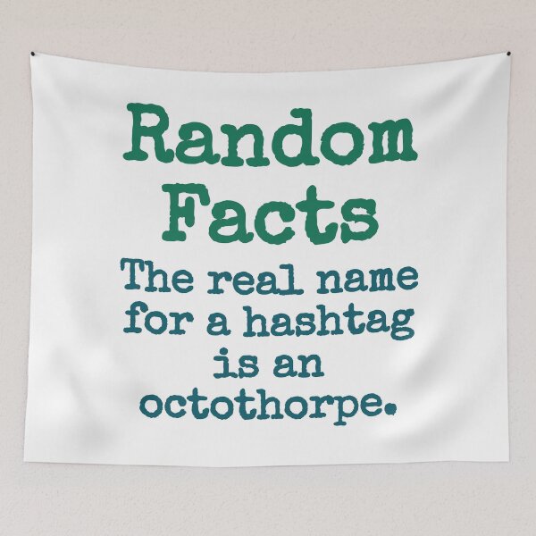 Item preview, The Real Name For A Hashtag - Trivia Fact designed and sold by CrankyOldDude.