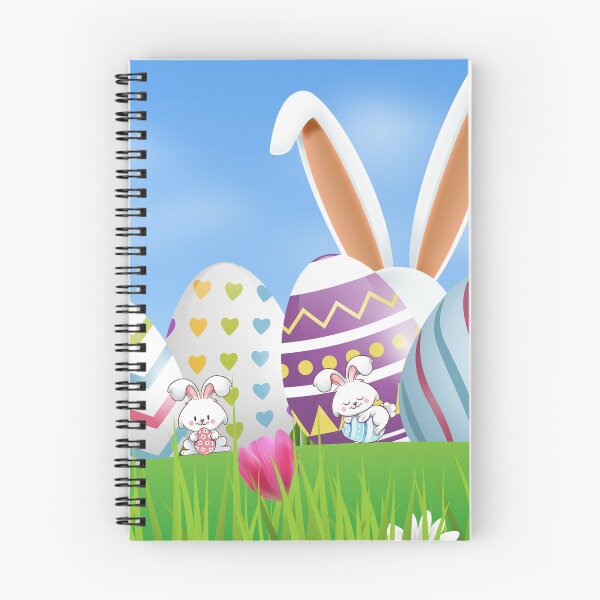 Item preview, Happy Easter - Colored Easter Eggs - Easter Bunnies designed and sold by smailjr.