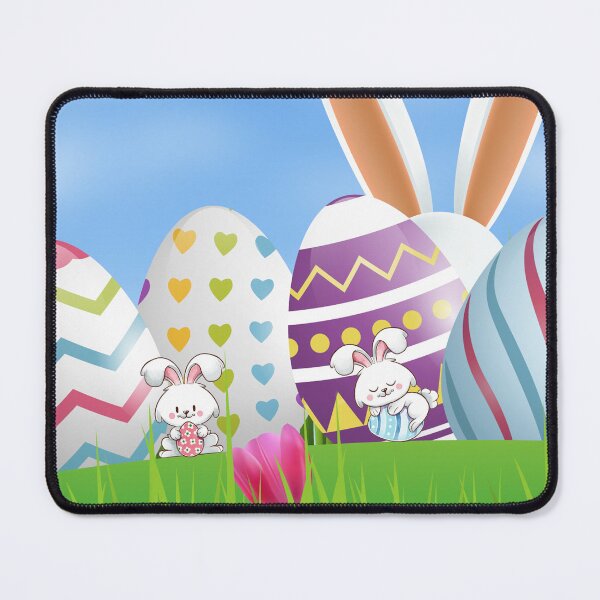 Item preview, Happy Easter - Colored Easter Eggs - Easter Bunnies designed and sold by smailjr.