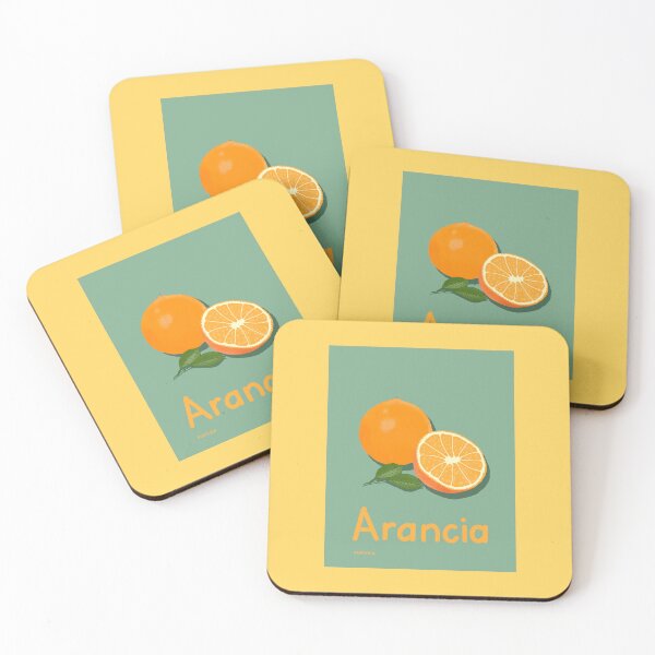 Item preview, ARANCIA Illustration of an orange with leaves designed and sold by Posteria.