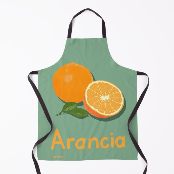 Item preview, ARANCIA Illustration of an orange with leaves designed and sold by Posteria.