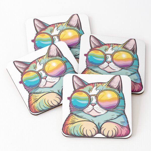 Item preview, Colorful Cool Cat 2 designed and sold by ArtByDominique.