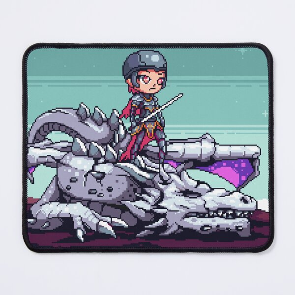 Item preview, Pixel Art Dragon Slayer Mouse Pad | Unleash Your Inner Hero with this Dragon Slaying Mouse Pad designed and sold by Pixel Pads.
