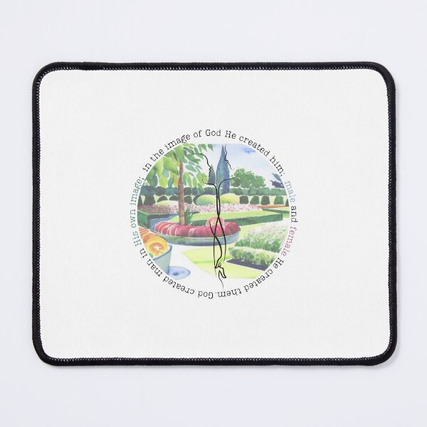 Item preview, Man and Woman - In His Image He Created Them Garden Watercolor Imago Dei designed and sold by NonPCTruths.