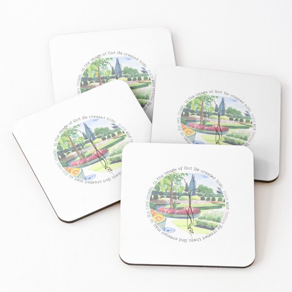 Item preview, Man and Woman - In His Image He Created Them Garden Watercolor Imago Dei designed and sold by NonPCTruths.