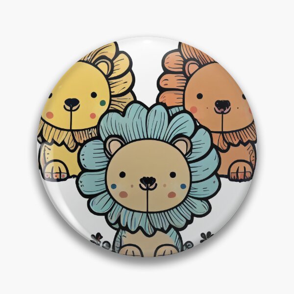 Artikelvorschau, Get Your Paws on This: Doodle Art Style Lion Trio entworfen und verkauft von DafGole.