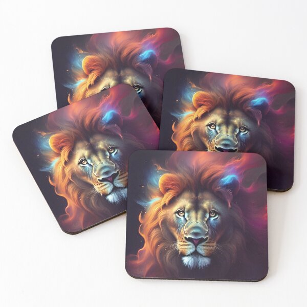 Item preview, Abstract Wall Art Lion Digital Art Print designed and sold by Azayda Designs.