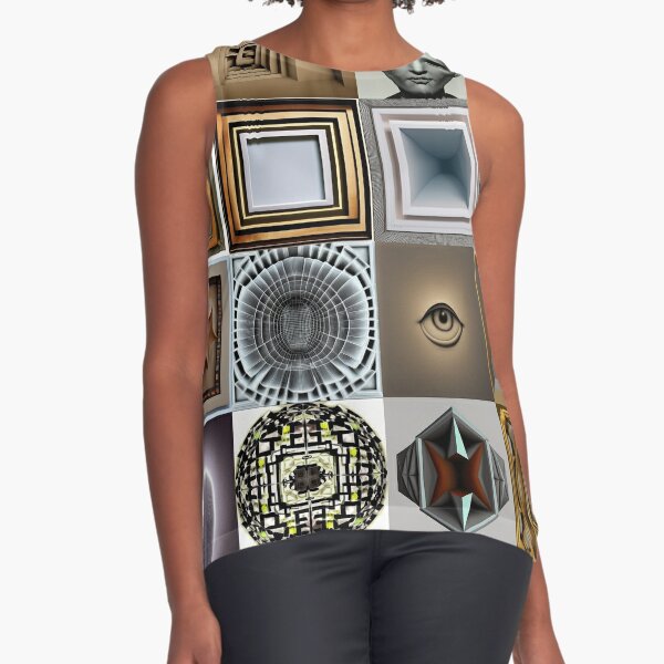 Enigmatic, Esoteric, Occult, Enchanting, Ethereal, Mysterious, Mystic, Cryptic, Arcane, Surreal Sleeveless Top