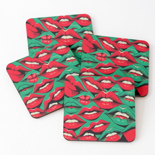 Item preview, Red Hot Lips Kissing Pattern 1 designed and sold by MLArtifex.