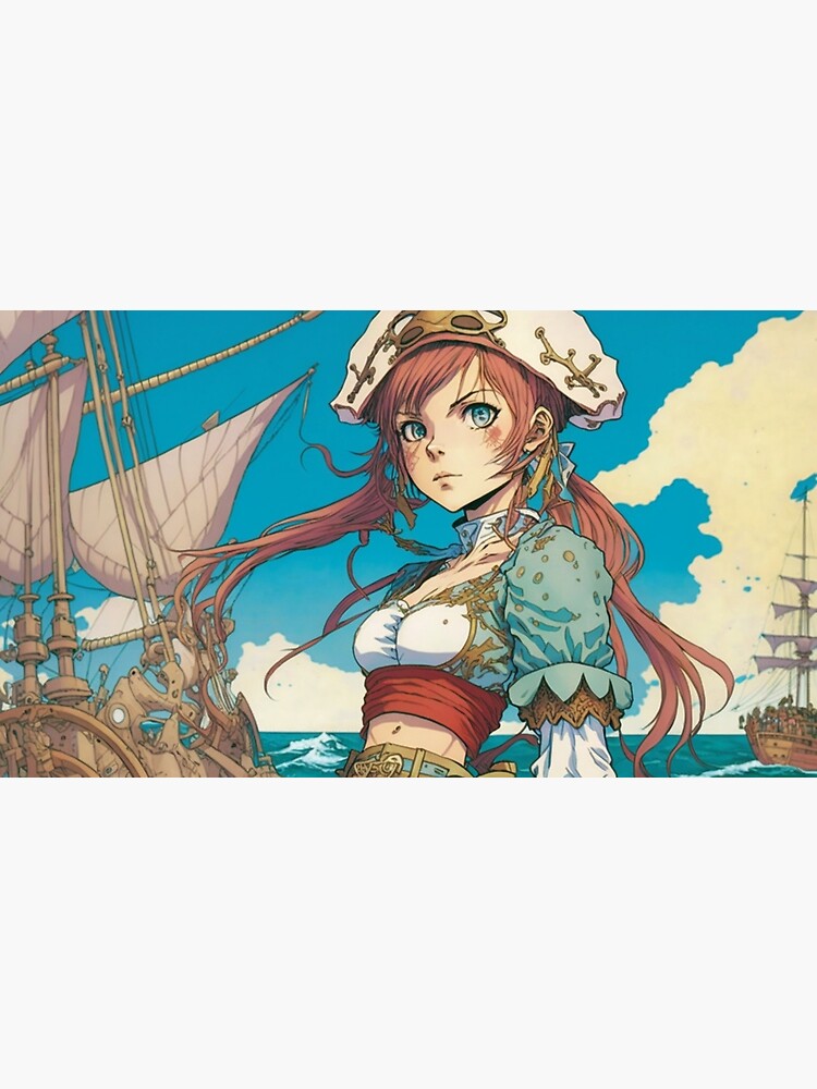 pirates, anime, anime girls, Jan Verner, Pirate ship, picture-in-picture |  1920x1080 Wallpaper - wallhaven.cc