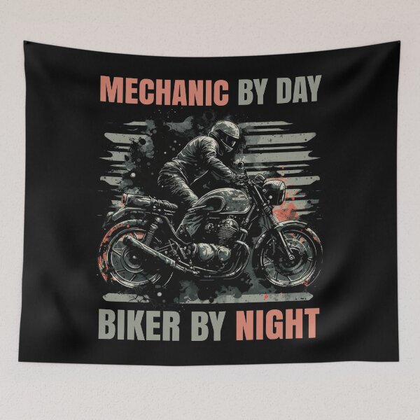Item preview, Mechanic By Day Biker By Night designed and sold by Hapoel.