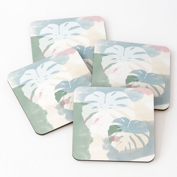 Item preview, Watercolor Paster Monsteras designed and sold by traveltheory.