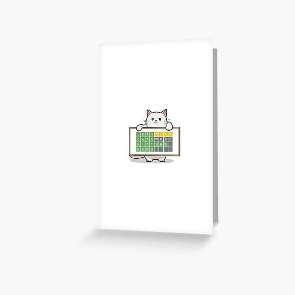 Vista previa del artículo con la obra «gato de palabras», diseñado y vendido por Mqyou.