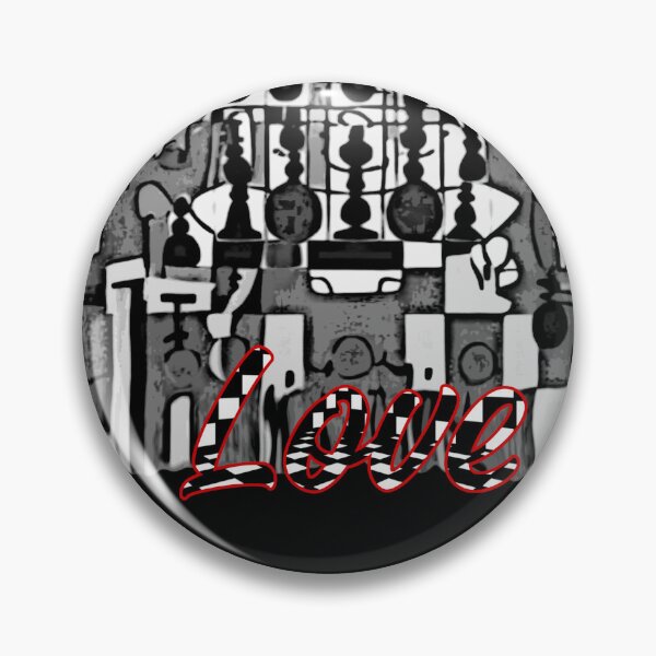 Item preview, Chessy Love, For the love of chess - Digital Art black and white designed and sold by kikidu21.