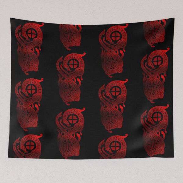 Item preview, Red Dragon Fafnir, Vikings Symbols Valhalla designed and sold by amazinGraphic.