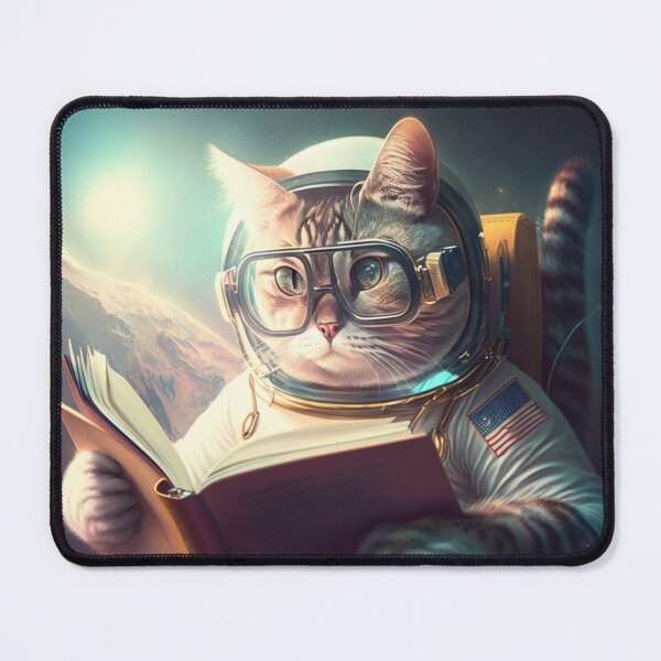Item preview, Cat redaing in space  designed and sold by fattim3.
