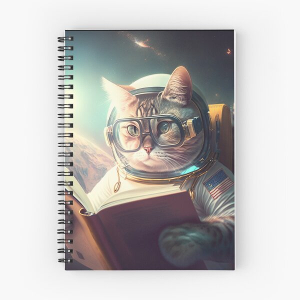 Item preview, Cat redaing in space  designed and sold by fattim3.