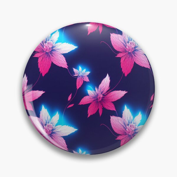 Artikelvorschau, Vaporwave Flowers - Retro Crystal Floral Pattern entworfen und verkauft von Fine Prints.