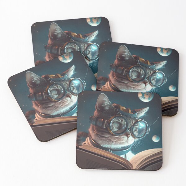 Item preview, Cat reda in space  designed and sold by fattim3.