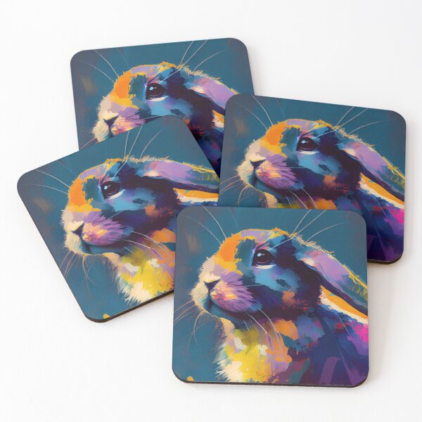 Item preview, English Lop Bunny Abstract Portrait designed and sold by triplethedot.
