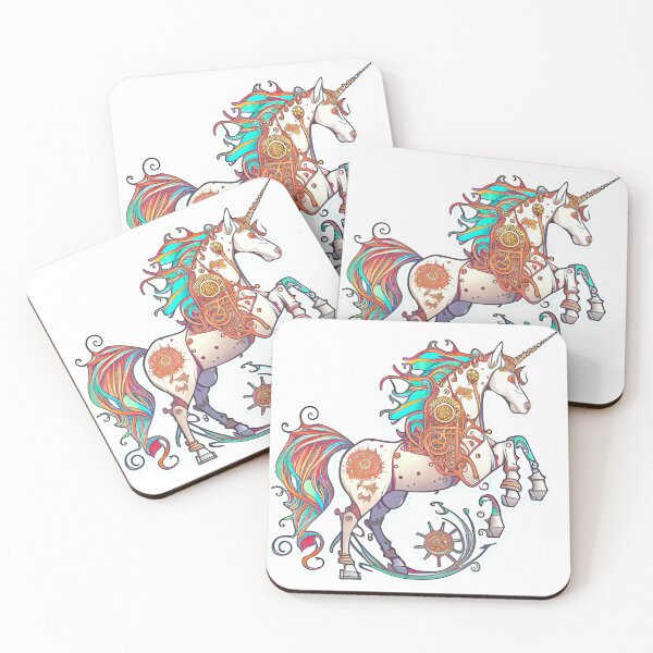 Item preview, digital art steampunk style unicorn designed and sold by LorrieBee.