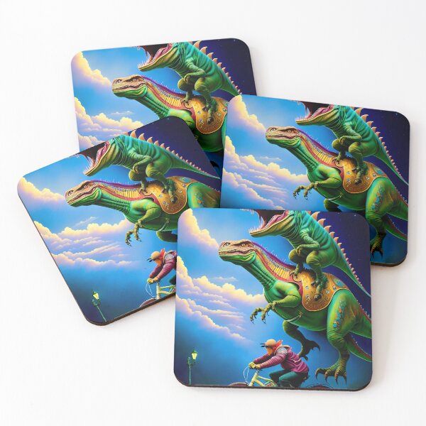 Item preview, Dinosaur riding bike Illustration / GTIllustration026 designed and sold by Grafititee.