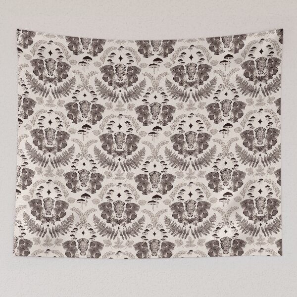 Item preview, Damask mushrooms - neutral tones  designed and sold by LucyFaulke.