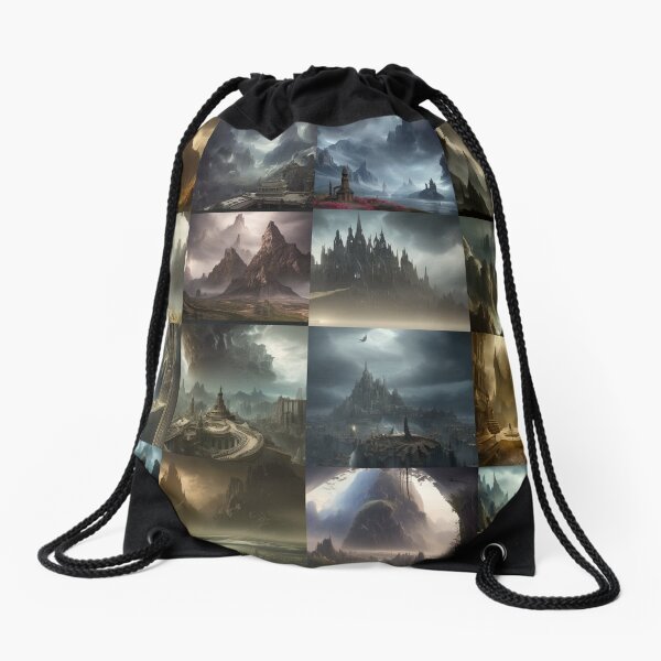 Enigmatic, Esoteric, Occult, Enchanting, Ethereal, Mysterious, Mystic, Cryptic, Arcane, Surreal Drawstring Bag
