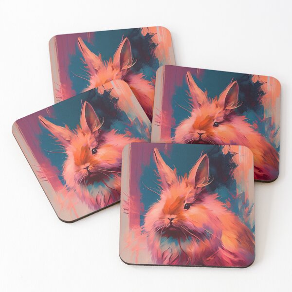 Item preview, Lionhead Bunny Abstract Portrait designed and sold by triplethedot.
