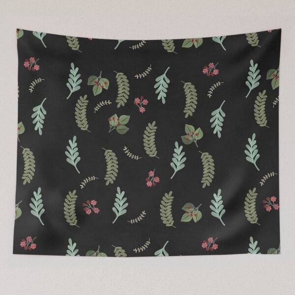 Item preview, Winter and Fall Botanical leaves, berries, nature designed and sold by Glimmersmith.