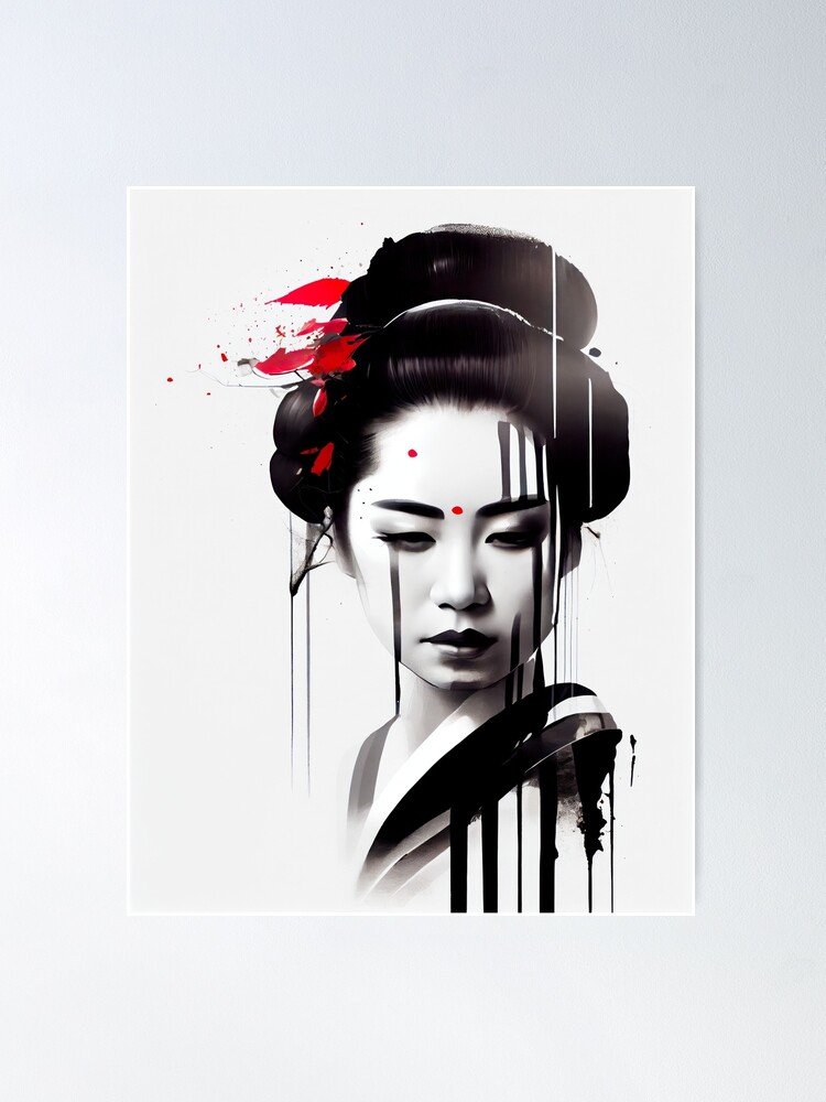 Geisha Artwork | Japanese Wall Art | Home Decor | Geisha Print | Nippon |  DIY Wall Art | Geisha Art | Geisha painting | Poster