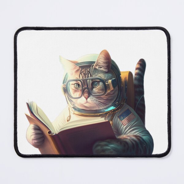 Item preview, Cat reading in space  designed and sold by fattim3.