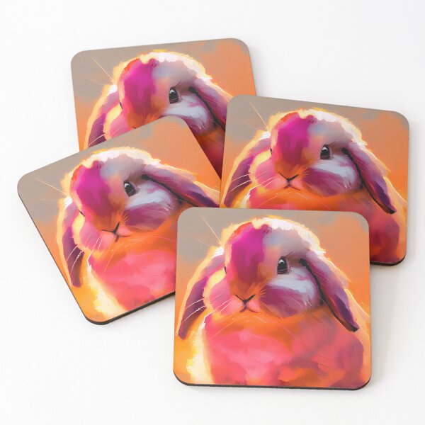 Item preview, Mini Lop Bunny Abstract Portrait  designed and sold by triplethedot.