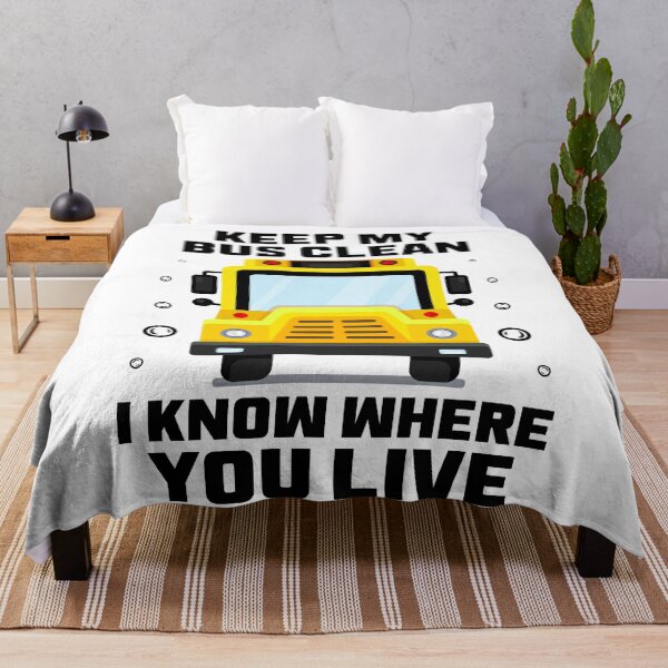 Item preview, Keep My Bus Clean I Know Where You Live | Funny Bus Driver Saying With Illustration designed and sold by Drago Art.