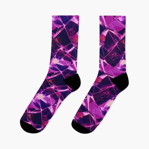 Item preview, Abstract Geometric Crystals in Pink and Purple designed and sold by Fine Prints.