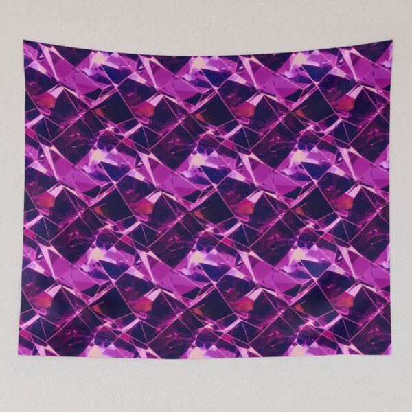 Item preview, Abstract Geometric Crystals in Pink and Purple designed and sold by Fine Prints.
