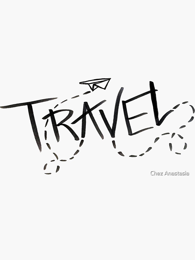 Travelling Black White Collection Stickers Hand Stock Vector (Royalty Free)  627492851