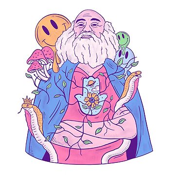 Smiling RamDass in a Spiritual journey Sticker for Sale by