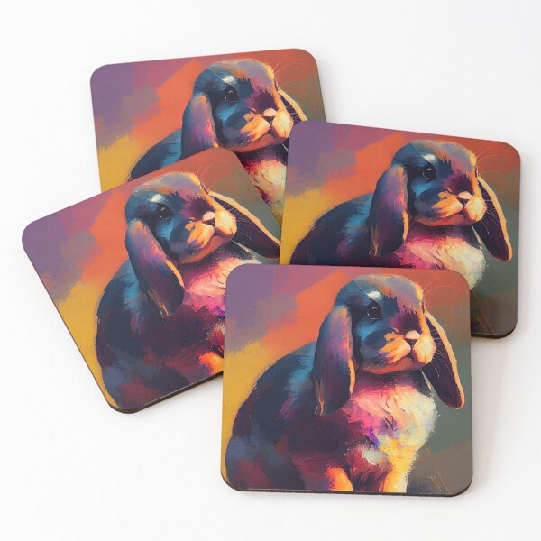 Item preview, Mini Lop Bunny Abstract Portrait  designed and sold by triplethedot.