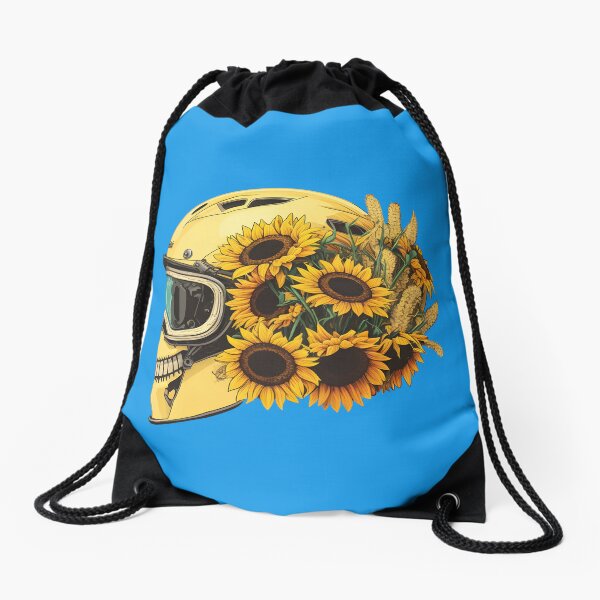 Sunflower Yellow Skull Custom Motorbike Helmet Sticker for Sale by  Wishinglob