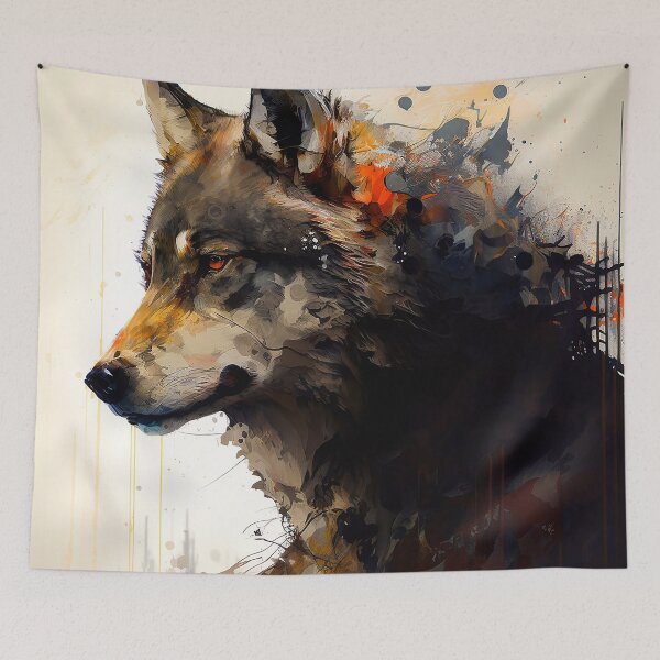 Item preview, Illustration of the Wolf King in painted style designed and sold by NayZeth99.