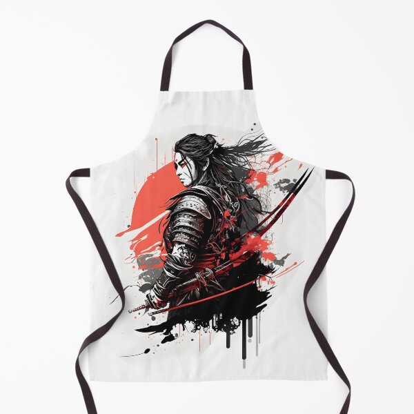 Item preview, Japanese warrior with long dark hair designed and sold by LuPa Creative.