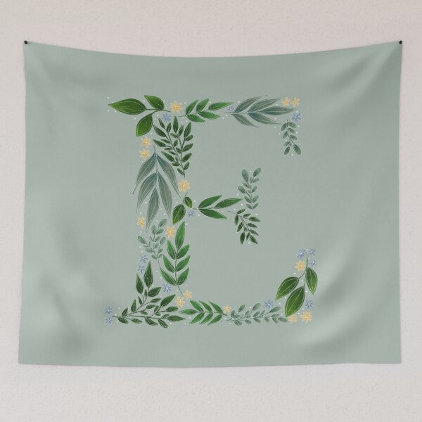 Item preview, Floral E - Initial E designed and sold by CreativeMisc.