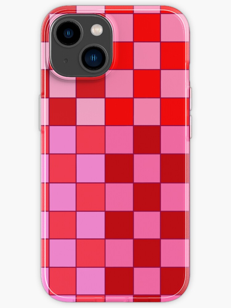 Checkerboard, Multi Colour, Pink and Red | iPhone Case
